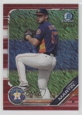 2019 Bowman Chrome Prospects Red Shimmer Refractor 8/10 Corbin Martin pd6