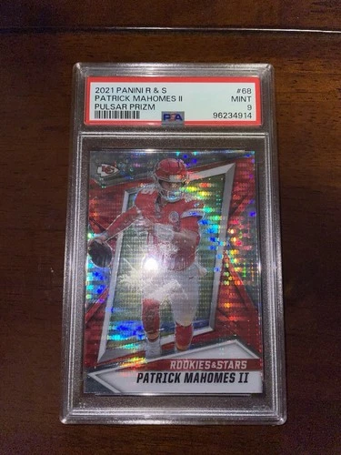 2021 Panini Rookies & Stars Pulsar Prizm PSA 9 Patrick Mahomes II Chiefs #68