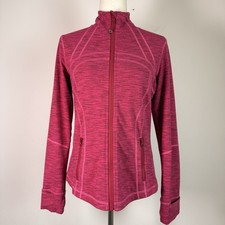 Lululemon Define Jacket Size 8 Pink Full Zip Thumbholes Diamond Berry Yoga Run