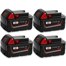 4 PACK 8.0 AH For Milwaukee for M18 Lithium Extended Capacity 48-11-1860 Battery