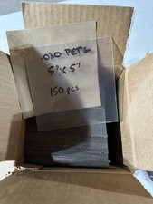 150 PETG CLEAR PLASTIC SHEET 0.030" THICK X 5" X 5" For VACUUM FORMING