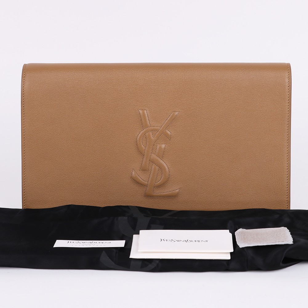 Borsa pochette Saint Laurent YSL marrone Belle Du Jour 361120 138619736