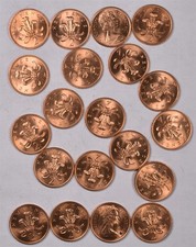 1976 Great Britain 2 New Pence - 20 Coin BU RED Lot 