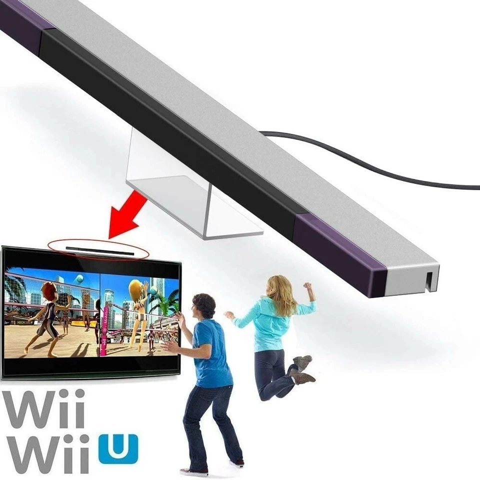 Barra Sensore per Nintendo Wii e Wii U con Ricevitore a Infrarossi Cablato - Immagine 3 di 4