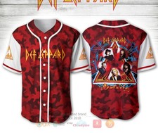 Def Leppard baseball jersey, JERSEY BASEBALL- SALE 3D JERSEY
