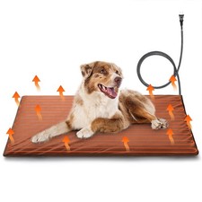 35x24 Large Pet Heating Pad, Electric Heated Dog Bed for Large Breeds, Air V...