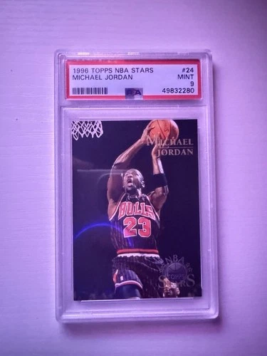 Topps 1996 Stars Michael Jordan #24 PSA 9 Chicago Bulls Basketball Card