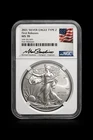 🦅 2021 American Silver Eagle Type 2 – NGC MS70 First Releases – Gaudioso Signed