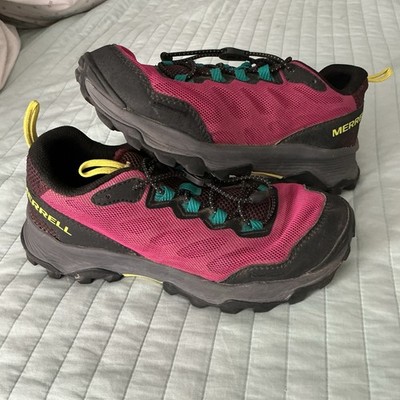 Merrell Moab Women s Trail Running Hiking Shoes Purple Black Size 8 Toggle Lace