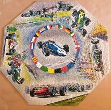vintage Springbok 1968 octagon puzzle Grand Prix- complete
