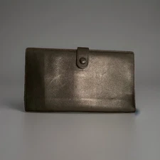 VTG Black Fine Leather checkbook Picture holder/wallet BLOOMINGDALES Italy