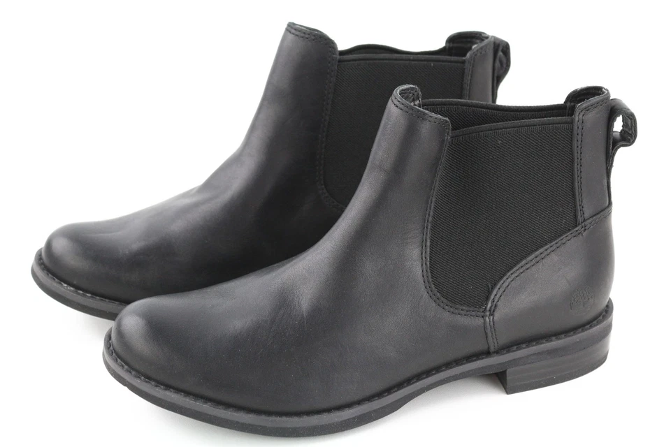 TIMBERLAND A1KHL Bottes Cuir Noir Femme EU37,5 Panneaux Latéraux - Photo 2/4