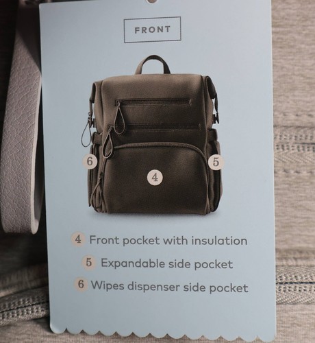 Cloud Island Boxy Diaper Bag Backpack, Gray (030044701) - Picture 12 of 15