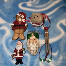 Assorted Christmas Ornaments Lot Of 5