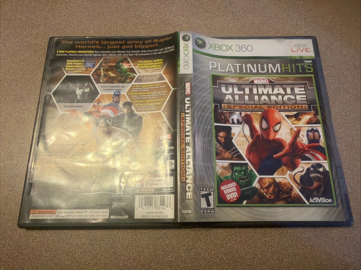 Marvel: Ultimate Alliance Microsoft Xbox 360 Video Games for sale