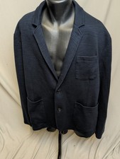 Goodfellow  Co Men  s Kenwood Knit Blazer XXL Blue Stretch Comfort