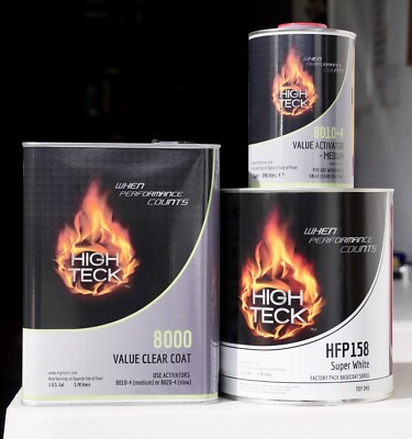 High Teck Super White Basecoat Paint & Clearcoat GALLON Kit! Toyota 040
