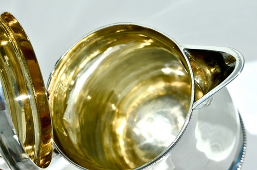 Superb Sterling Silver & Gilt Lidded Quart Tankard, D&C Houle London, 1866: 670g - Picture 18 of 22