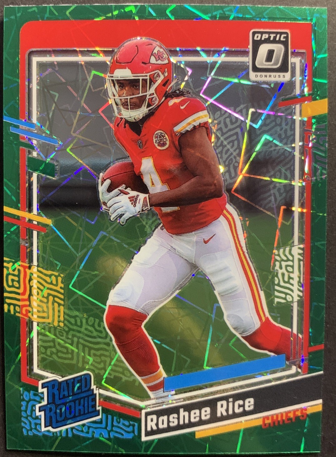 2023 Panini Donruss Optic Green Velocity Rashee Rice Rated Rookie RC #257