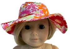 Colorful Floral Hat for 18 inch Doll Clothes Girl Accessories