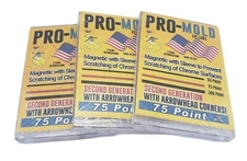 (3-Pack) Pro-Mold Magnetic with Sleeve 2ND GEN - 75pt Sleeved Size Card Holder