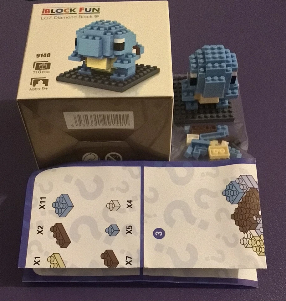 LOZ Diamond iBlock Fun Pokémon Pikachu Charmander Squirtle Bulbasaur - Image 3 of 4