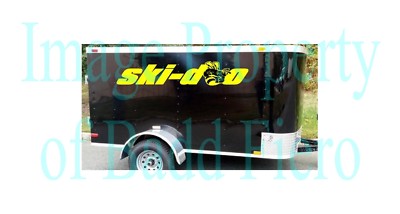 TWO CUSTOM SKI DOO HUGE VINYL DECALS 60x11 TRAILER 