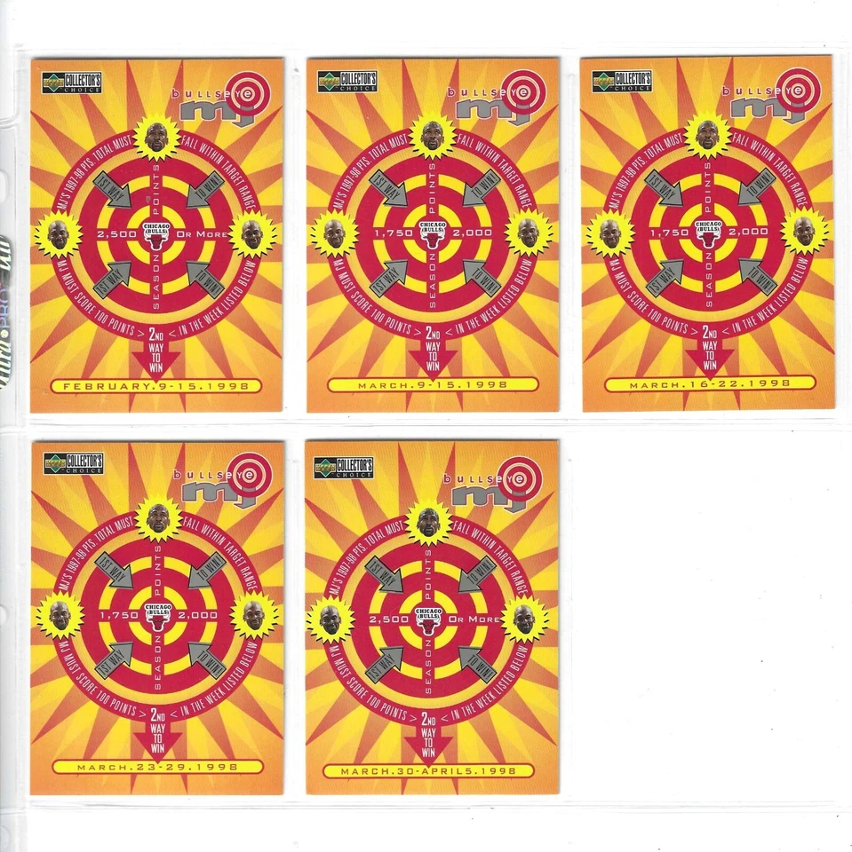 1998 Collector's Choice MJ BULLSEYE-#B8 Michael Jordan-ONE CARD ONLY! - Image 2 of 2