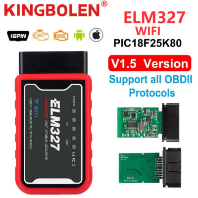 ELM327 V1.5 OBD2 Scanner WiFi PIC18F25K80 Chip OBDII Diagnosegerät OBD-Scanner