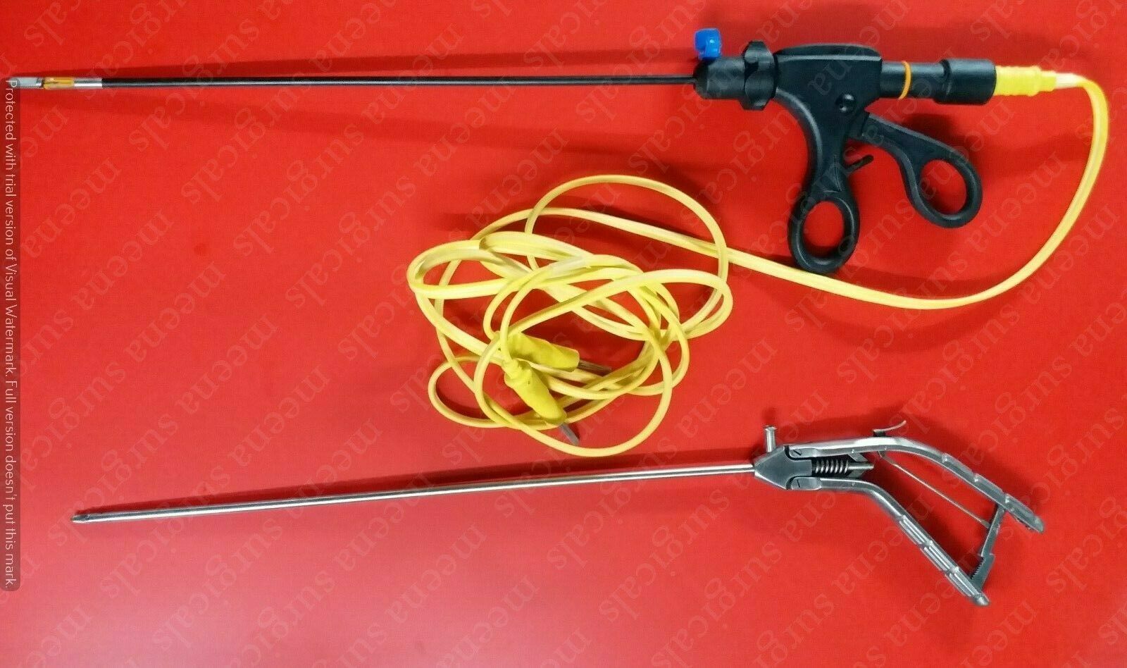 2 Laparoscopic Bipolar Roby+Cable/ Gun-Type Needle Holder 5mm x 330mm Instrument Nowy, GORĄCY