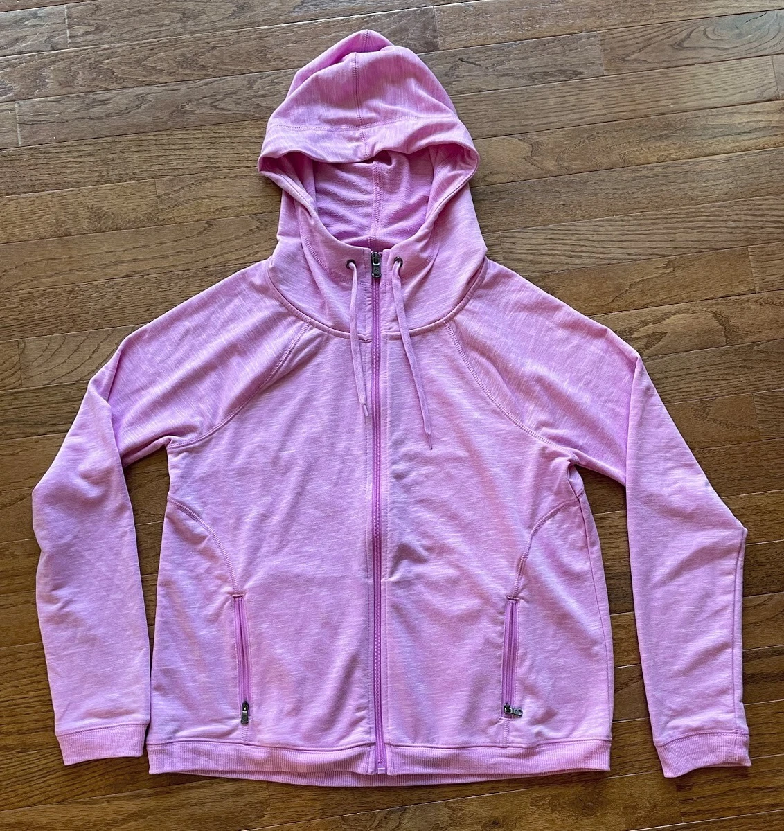 Women s Tek Gear DryTek Full-Zip Hooded Jacket Sweatshirt, Orchid Pink,  Size S.