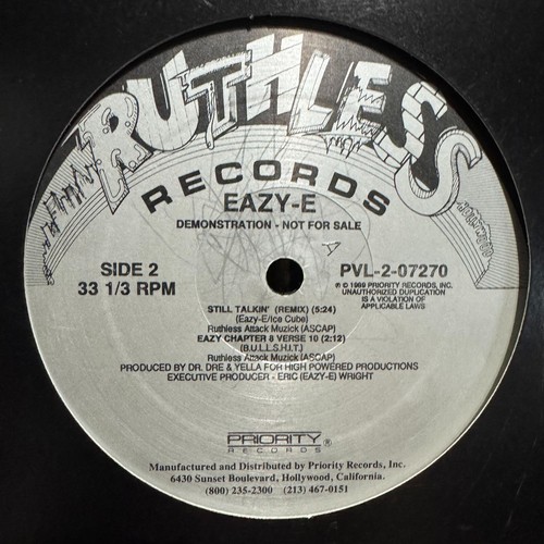 EAZY-E - WE WANT EAZY (REMIX) / STILL TALKIN (12") 1989!!! RARE!!! DR. DRE!!! - Picture 2 of 2