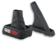 POUR OPEL ASTRA F GSi 16V SOUFFLET LEVIER DE VITESSE FREIN A MAIN COUTURES NOIR