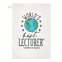 World's Best Lecturer Geschirrtuch SpüLlappen Worlds Best Favorit Scherz Lustig