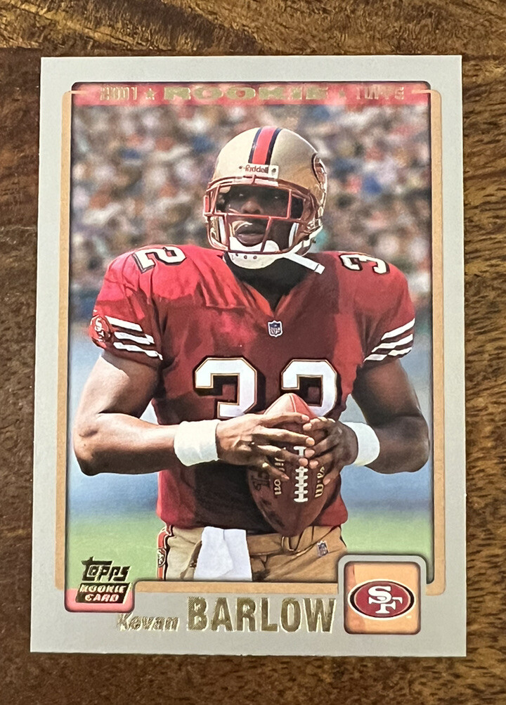 2001 Topps Football Card #375 Kevan Barlow Rookie 