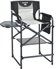 SUNNYFEEL Tall Camping Directors Chair, Portable Folding Artist Makeup Chair wit