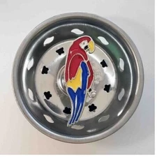 Billy Joe Kitchen Sink Strainer Tropical Parrot , Enamel    NEW, Stainless