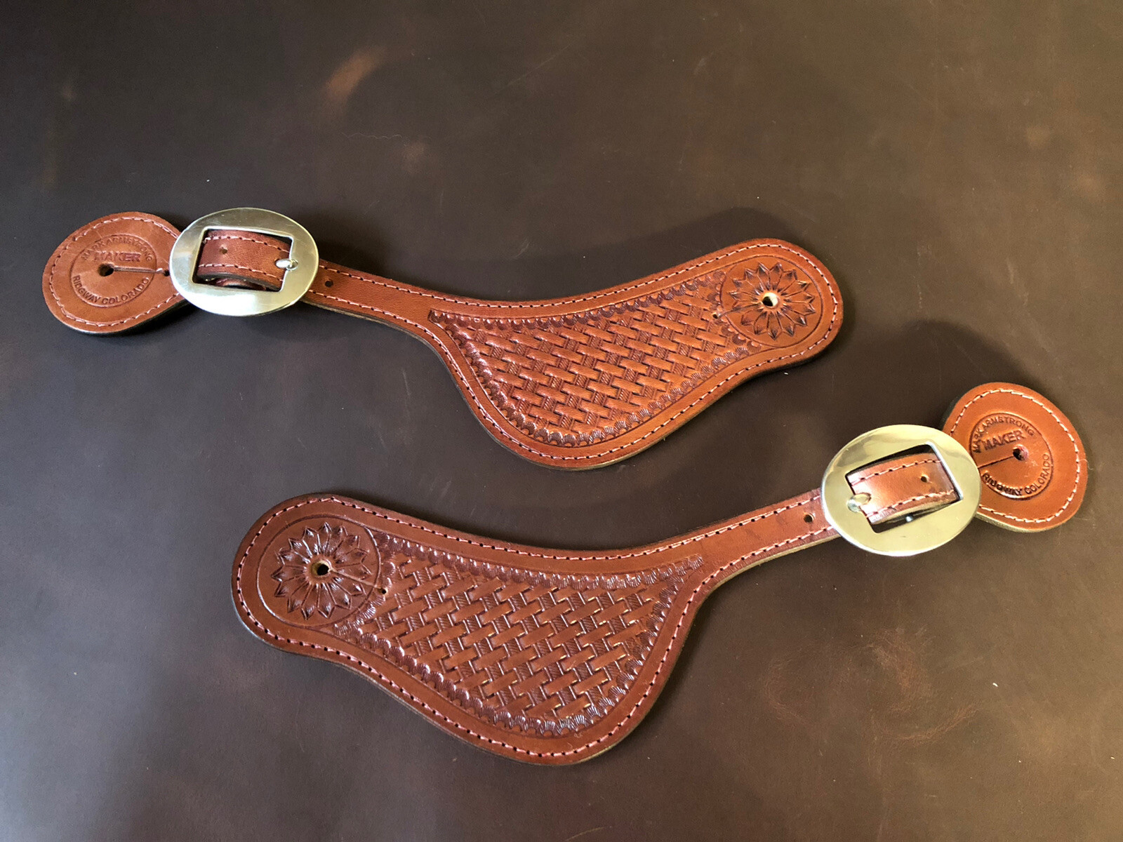 Women’s Custom Basket Weave Spur Straps eBay