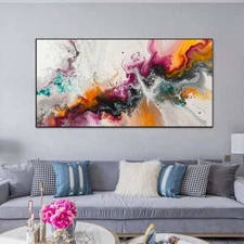 Purple  Wall Art Paintings Hand Painted Abstract Oil Painting on Canvas