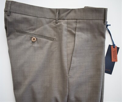   NEW ZANELLA NOAH Taupe WOOL Blend STRETCH WAISTBAND DRESS Pants Trousers 34