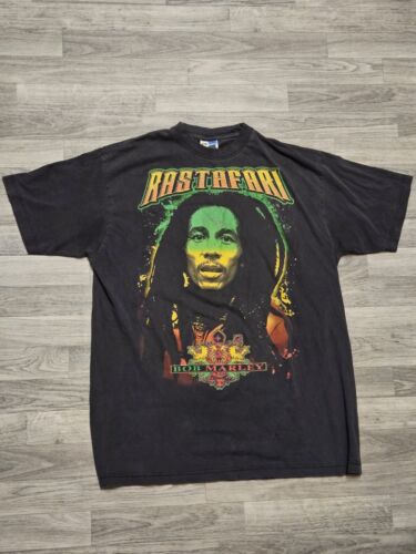Vintage Bob Marley Shirt Men’s Xl Uprising World Tour Reggae Music Phat Doc - Afbeelding 1 van 7