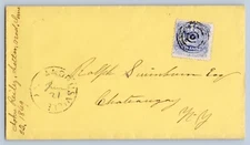 Andrusville New York NY Franklin Co 1869 #114 Target Cancel Cover DPO 1852-1872