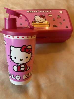 Tupperware Hello Kitty Lunch Set torta / sub & tumbler NEW 2pieces