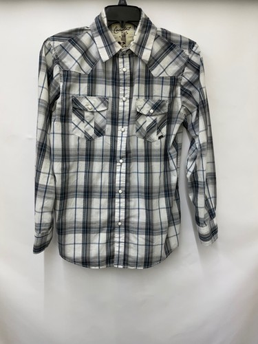 Coastal Mens Pearl Snap Shirt Sz M Long 