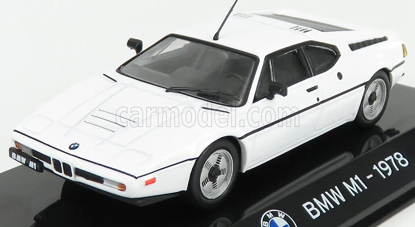 MODELLINO AUTO STATICO CENTAURIA BMW M1 1978 CON VETRINA BIANCO SCALA 1/43 - Immagine 4 di 4