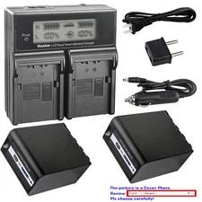 Kastar Battery LCD Dual Fast Charger for AG-VBR118G & Panasonic HC-X1 HC-X1000