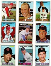 (9) Sharp 1967 Topps Baseball. Don Drysdale, Mickey Lolich. Excellent