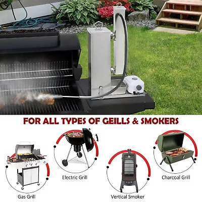 Supllueer Cold Smoke Generator 5L Stainless Steel Hot Smoker Smoker Pellet BBQ