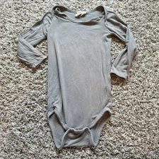 Kite Baby Bamboo Gray Long Sleeve Bodysuit 18-24 Months Infant One Piece