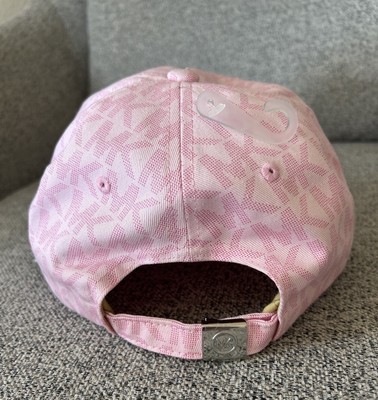 New! Michael Kors MK Logo Baseball Hat Pink Repeat Signature  display picture 3